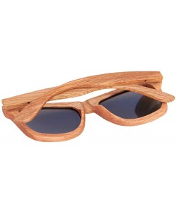 Sport Polarized Sunglasses for Men and Women - Handmade Wood Glasses/Real Wooden Sunglasses - Black - CA18U9URURX $20.33