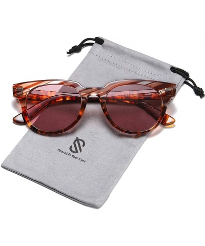 Sport Square Polarized Sunglasses for Men and Women MEMORIES SJ2075 - C5 Pink and Tortoise Frame/Pink Lens - CR18TA86O9Y $9.77