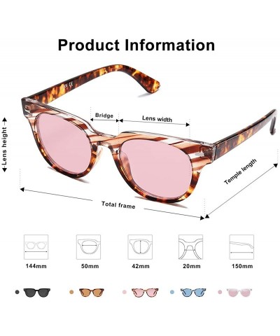 Sport Square Polarized Sunglasses for Men and Women MEMORIES SJ2075 - C5 Pink and Tortoise Frame/Pink Lens - CR18TA86O9Y $9.77