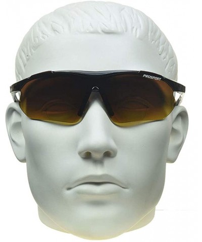 Rimless Bifocal Sunglasses Rimless Wraparound - Black Orange - CS18HR4D6EG $13.51