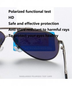 Oval Metal Frame Sunglasses Big Box Polarized Sunglasses Men Fashion - Gun Silver Box Black Ash - C218X23WZ0S $16.65