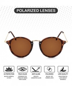 Sport Retro Sunglasses for Men for Women - Vintage Classic Round Sunglases Polarized UV 400 Protection - C7194G7A3IZ $11.48