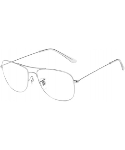 Sport Mens Womens Metal Frame Sunglasses Ocean Color Unisex Eyeglasses for Summer - Silver - CD1808O987S $25.21