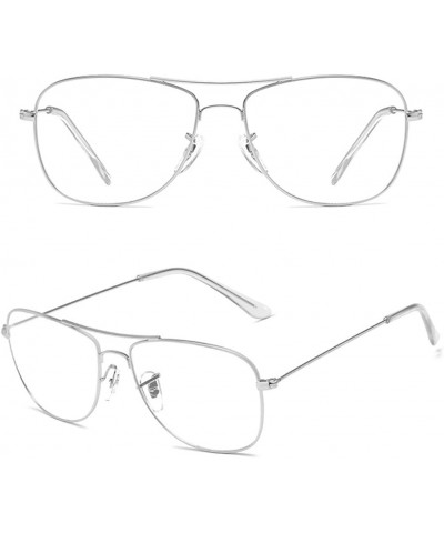 Sport Mens Womens Metal Frame Sunglasses Ocean Color Unisex Eyeglasses for Summer - Silver - CD1808O987S $13.75