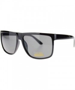 Rectangular Mens Mobster Rectangular Flat Top Hardcore Gangster Sunglasses - Black - CS11MULY4DN $22.99