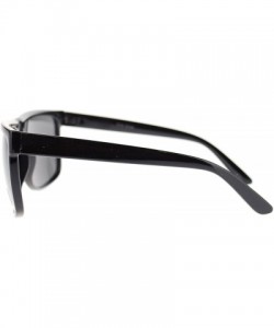 Rectangular Mens Mobster Rectangular Flat Top Hardcore Gangster Sunglasses - Black - CS11MULY4DN $8.99