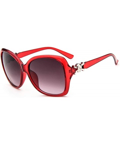 Oval Classic Retro Skull Sunglasses for Unisex PC AC UV 400 Protection Sunglasses - Wine Red - CZ18SZSAG3N $14.79