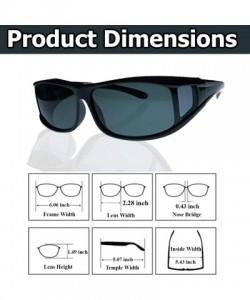 Oversized Fit Over Sunglasses Over Glasses - Polarized & Non-Polarized - Polarized Black - Dark Smoke Lens - CQ11LKNC00L $11.94