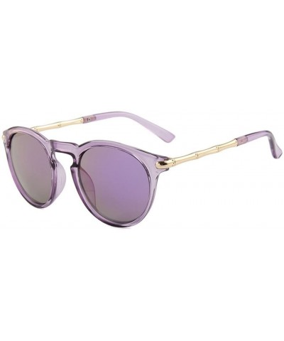 Sport Sunglasses for Women - UV400 Womens Round Cat Eye Sunglasses Protection Outdoor Sunglasses - Purple - C318E4TRAW7 $13.74