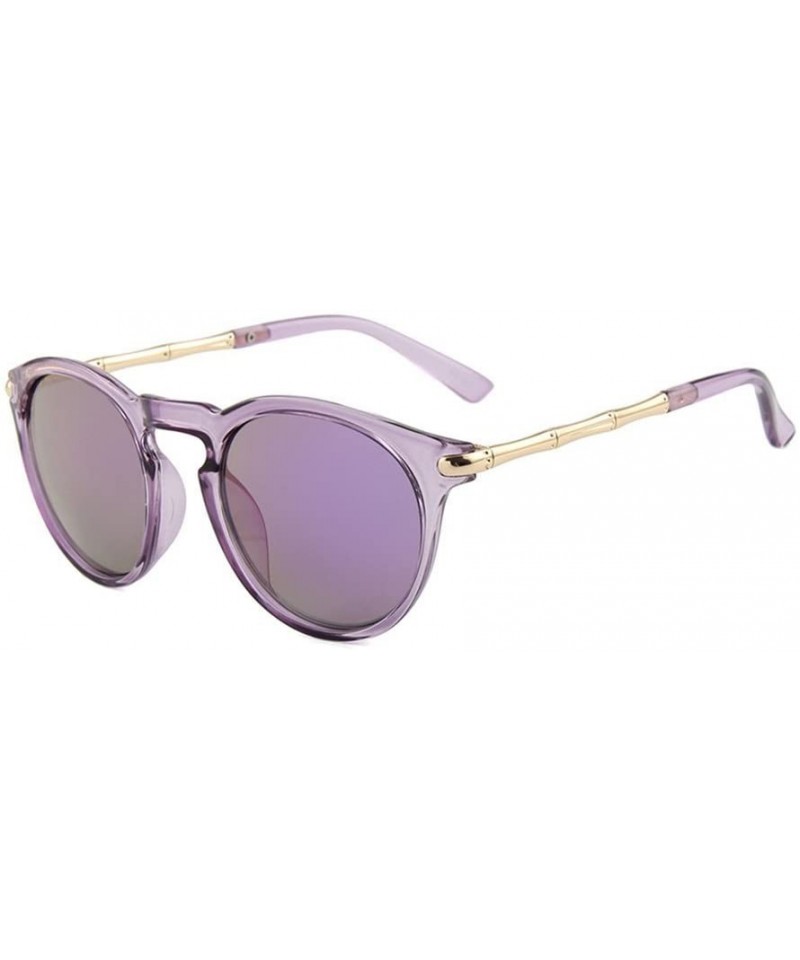 Sport Sunglasses for Women - UV400 Womens Round Cat Eye Sunglasses Protection Outdoor Sunglasses - Purple - C318E4TRAW7 $13.74