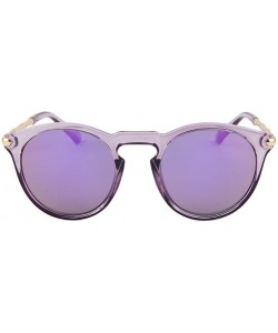 Sport Sunglasses for Women - UV400 Womens Round Cat Eye Sunglasses Protection Outdoor Sunglasses - Purple - C318E4TRAW7 $13.74