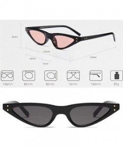 Goggle Women Vintage Retro Cat Eye Sunglasses Small Frame designer Eyewear - C3 - CA18CHWTG3R $20.58