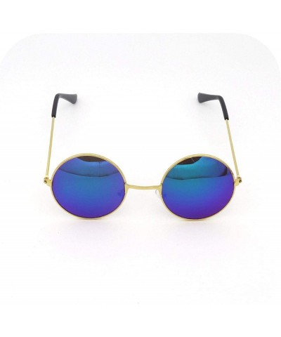 Round Women Sunglasses Round Men Retro Metal Frame Vintage Luxury Mirror Tiny Female Lens Sun Glasses - 4 - C9198ZIYI8H $32.14