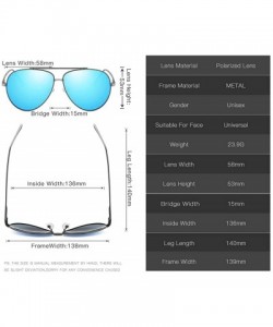 Oversized Premium Military Polarized Sunglasses Protection - Gray Frame/Blue Lens - C618KCYI2A9 $25.00