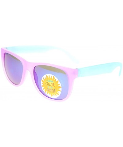 Wayfarer Photochromic Color Changing Frame Matte Sport Horn Rim Sunglasses - Lavender Blue - CC11YAXMEMV $12.87