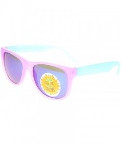 Wayfarer Photochromic Color Changing Frame Matte Sport Horn Rim Sunglasses - Lavender Blue - CC11YAXMEMV $12.87