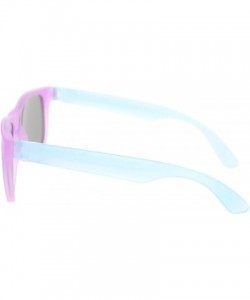 Wayfarer Photochromic Color Changing Frame Matte Sport Horn Rim Sunglasses - Lavender Blue - CC11YAXMEMV $12.87