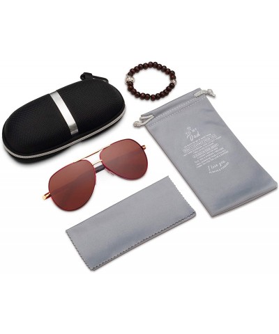 Aviator Personalized Aviator Sunglasses Polarized Protective - Red-for Dad from Daughter - CM18RC8C5ON $7.56