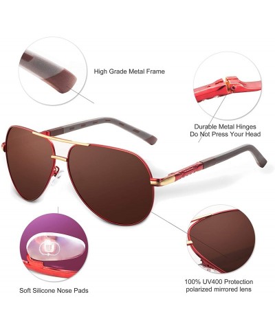 Aviator Personalized Aviator Sunglasses Polarized Protective - Red-for Dad from Daughter - CM18RC8C5ON $7.56