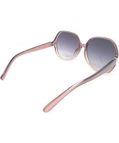 Oversized Women Retro 70s 80s 90s Oversized Round Black Elegant Style Sunglasses-SM1125 - Purple - CS18LDO5SSG $11.77