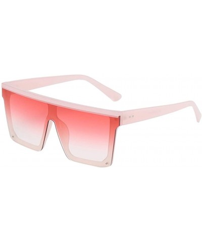 Oversized Square Oversized Sunglasses Unisex Flat Top Fashion Shades (Style F) - CK196I8QCYY $8.98