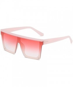 Oversized Square Oversized Sunglasses Unisex Flat Top Fashion Shades (Style F) - CK196I8QCYY $8.98