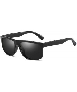 Square Fashion Classic Polarized Sunglasses Men Vintage Design Square Women Shades - Black - C9197CQUQ6A $12.02