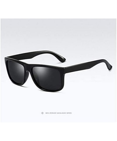 Square Fashion Classic Polarized Sunglasses Men Vintage Design Square Women Shades - Black - C9197CQUQ6A $12.02