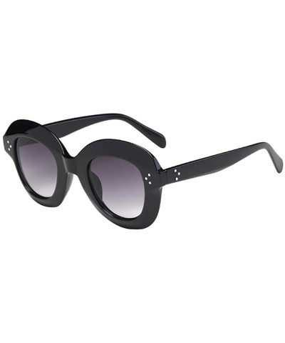 Square Women Retro Square Large Frame Sunglasses Eyewear Plastic Outdoor - F - CM18Q3T2SZ6 $7.70