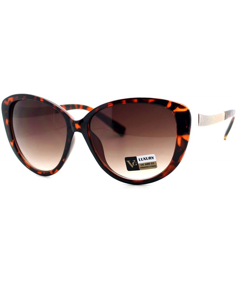 Butterfly Oversized Butterfly Cateye Sunglasses Womens Designer Fashion Shades - Tortoise - CR1804EYWEE $7.08