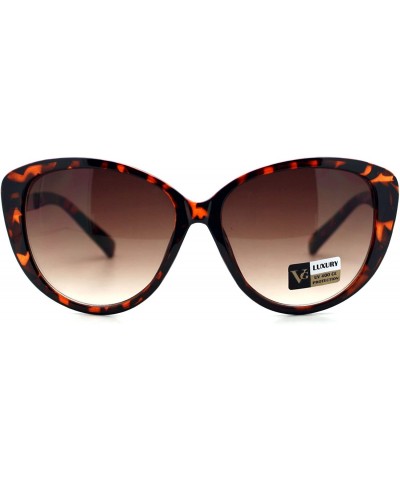 Butterfly Oversized Butterfly Cateye Sunglasses Womens Designer Fashion Shades - Tortoise - CR1804EYWEE $7.08