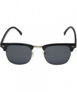 Oval Polarized Hamilton Premium Club Half Frame Horn Rimmed Sunglasses - 2 Pack Saver - C0128ZHLTRJ $59.50