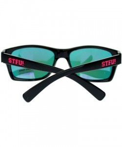 Rectangular STFU! Unisex Sunglasses Classic Rectangular Reflective Lens - Pink - CC11P5E17UZ $10.22