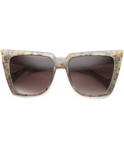 Butterfly Women's Square Frame Speckled Butterfly Cat Eye Sunglasses 56mm - Grey / Lavender - C2124K9H51F $18.00
