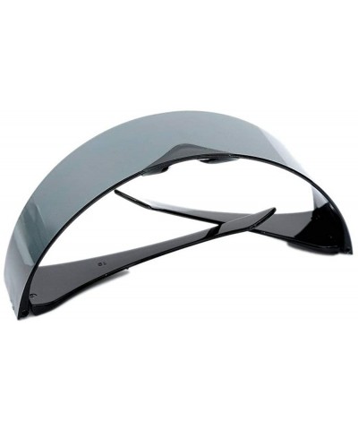 Square Fashion Mirror Futuristic Sunglasses Eyewear - Silver - CW18Z2IQ76I $10.28