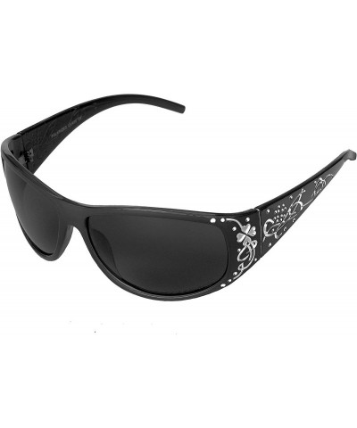 Round Polarized Trendy Classic Womens Hot Fashion Sunglasses w/FREE Microfiber Pouch - Black - CO11WHFV3UT $15.01