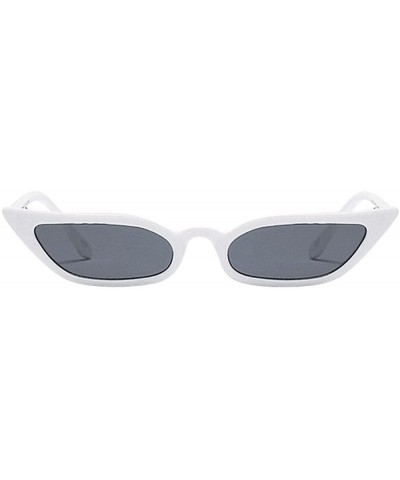 Rectangular Glamorous Cat Eye Sunglasses protection Polarized - White - CU190QS38AW $11.87