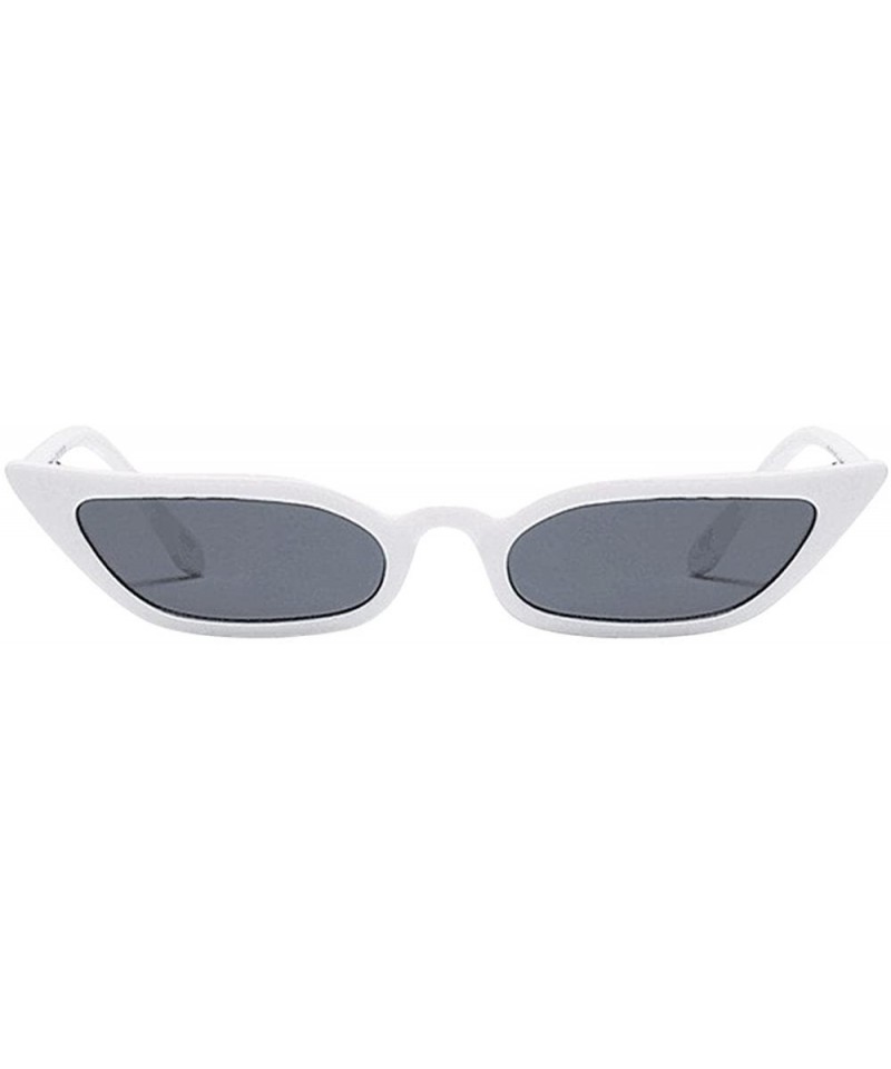 Rectangular Glamorous Cat Eye Sunglasses protection Polarized - White - CU190QS38AW $11.87