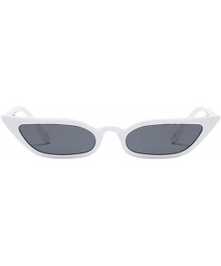 Rectangular Glamorous Cat Eye Sunglasses protection Polarized - White - CU190QS38AW $11.87