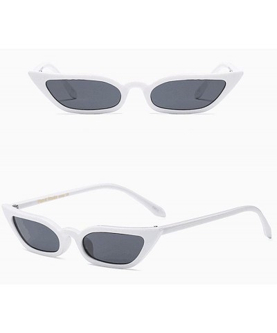 Rectangular Glamorous Cat Eye Sunglasses protection Polarized - White - CU190QS38AW $11.87