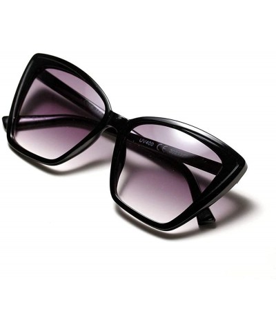 Rectangular Colorful loepard sunglasses eyewear oversized - Black - CE198GCT8OR $27.22
