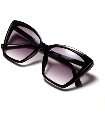 Rectangular Colorful loepard sunglasses eyewear oversized - Black - CE198GCT8OR $15.65