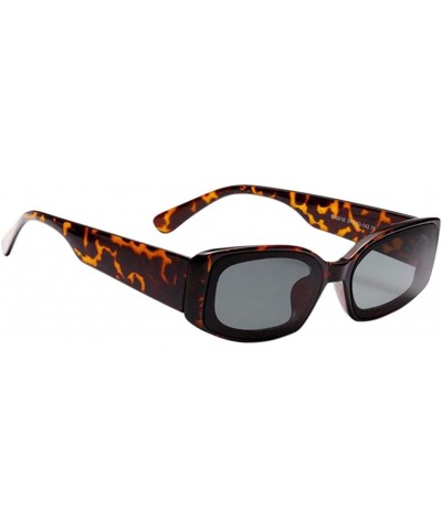 Square Square Frame Sunglasses Trendy Stylish Designer Shades For Unisex - Amber - C018A9DZUUX $10.08