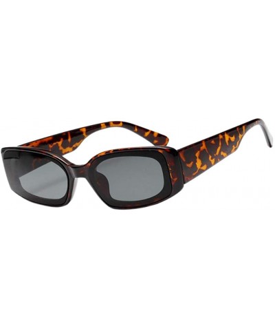 Square Square Frame Sunglasses Trendy Stylish Designer Shades For Unisex - Amber - C018A9DZUUX $10.08