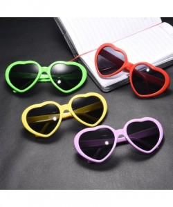 Oversized 10 Packs Neon Colors Wholesale Heart Sunglasses - 20 Packs Yellow - CS18G0K4WRQ $33.45