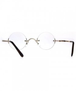 Round Hippie Groove Round Circle Rimless Clear Lens Eye Glasses - Gold - CR187AZZWQD $7.52