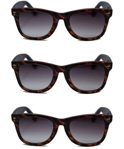 Square 3 Pair Classic Full Reader Sunglasses NOT BiFocals-Soft Pouch Included - Tortoise - C318775Z505 $17.16