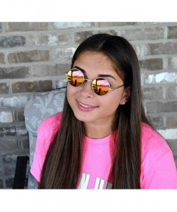Goggle Set of 3 Pairs Round Retro Vintage Circle Sunglasses Colored Metal Frame Small model 43 mm - CV184Y4EOCL $21.37