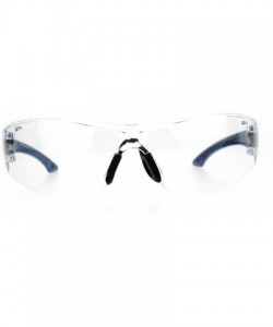 Wrap Shatter Proof AP+S Mens Safety Glasses - Clear Blue - CK120QNBR63 $10.67
