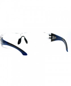 Wrap Shatter Proof AP+S Mens Safety Glasses - Clear Blue - CK120QNBR63 $10.67